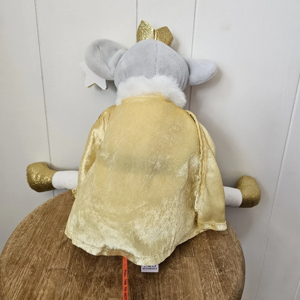 NWT FAO Schwartz Nutcracker Mouse King LIGHT UP 12 Inch Plush Stuffed Animal